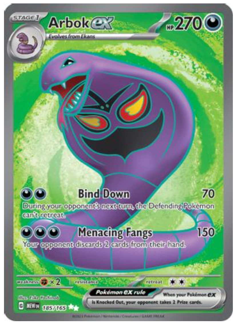 Arbok ex - 185/165 (185) Ultra Rare Holofoil