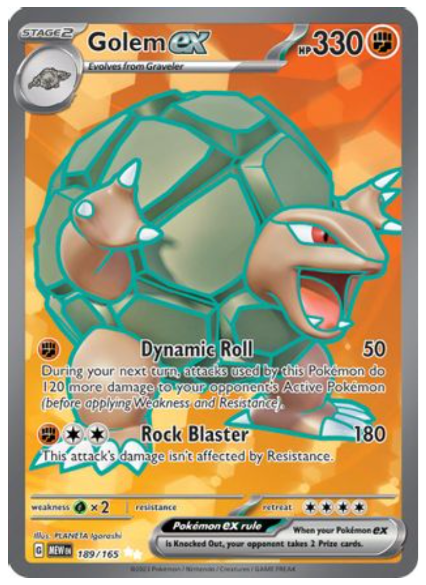 Golem ex - 189/165 (189) Ultra Rare Holofoil