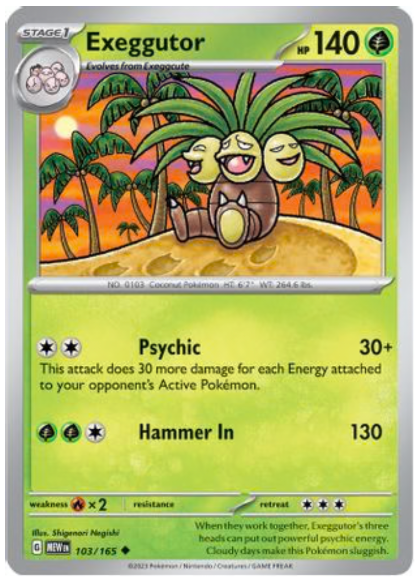 EXEGGUTOR (103) UNCOMMON REVERSE HOLOFOIL