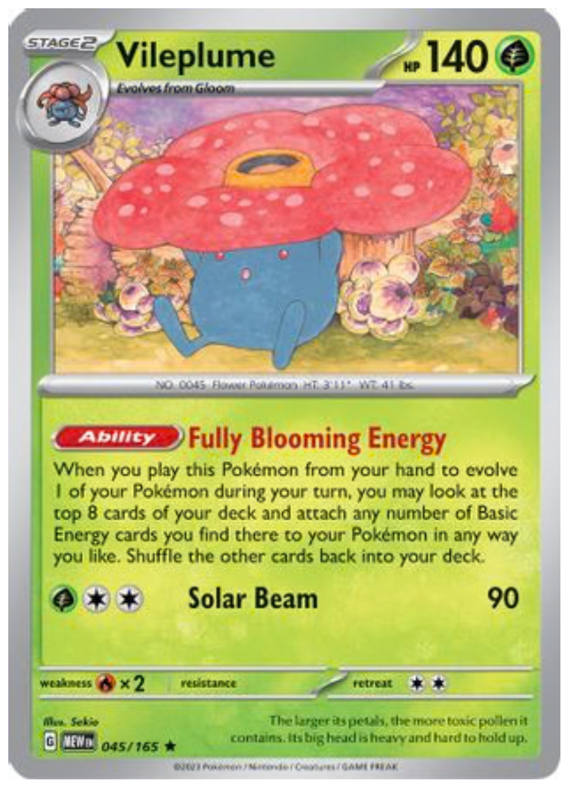 VILEPLUME (45) RARE CLASSIC REVERSE HOLOFOIL