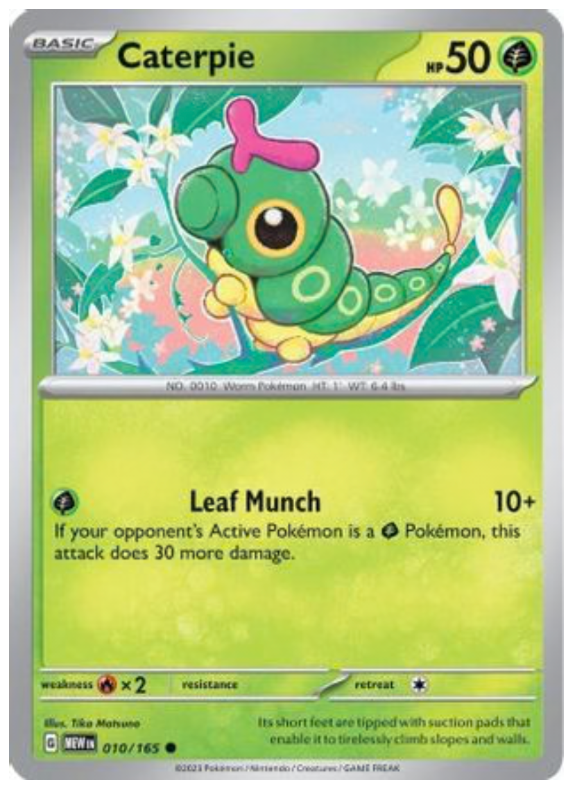CATERPIE (10) COMMON REVERSE HOLOFOIL