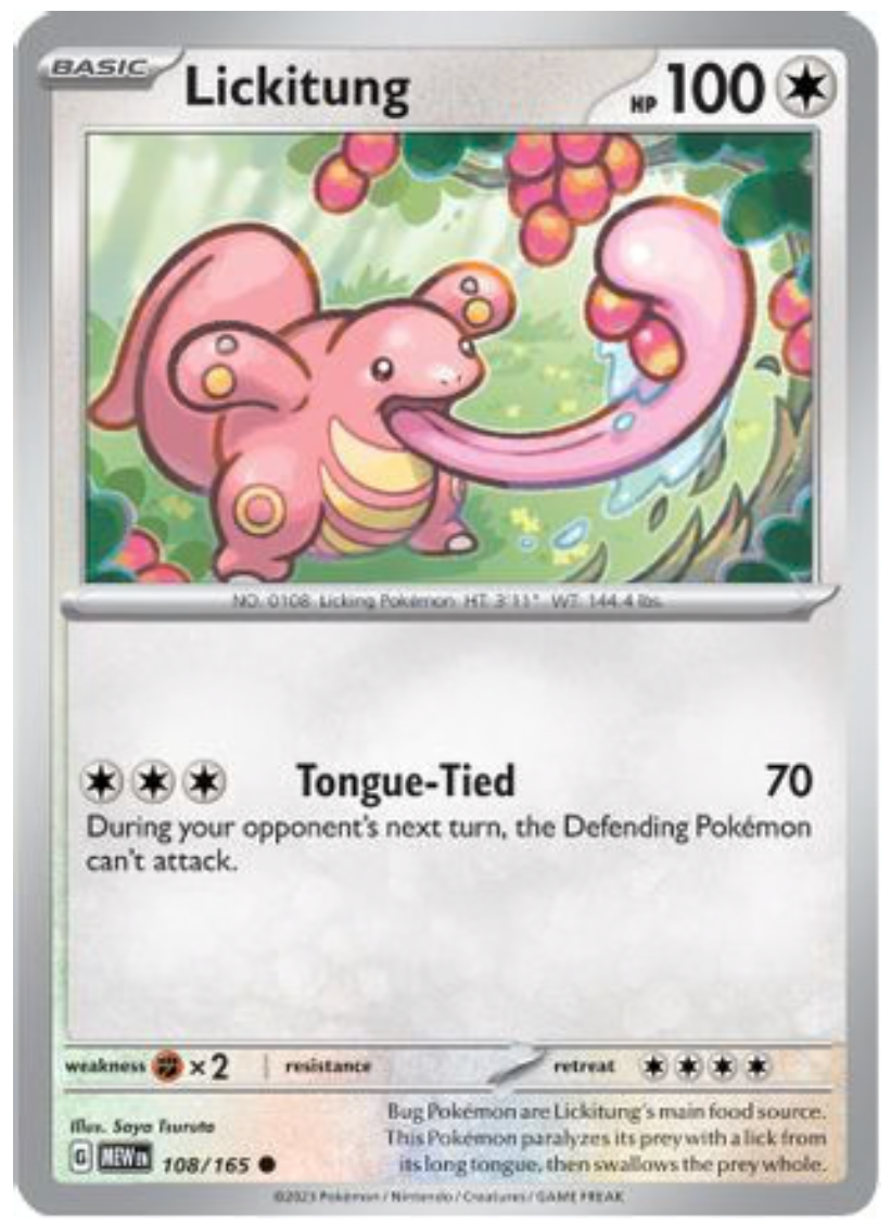 LICKITUNG (108) COMMON REVERSE HOLOFOIL