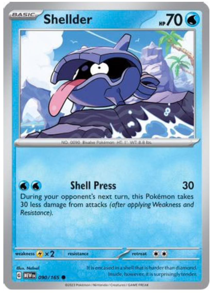 SHELLDER (90) COMMON REVERSE HOLOFOIL