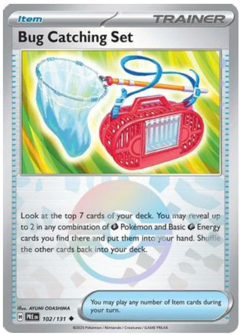 BUG CATCHING SET (POKE BALL PATTERN) (102) UNCOMMON HOLOFOIL