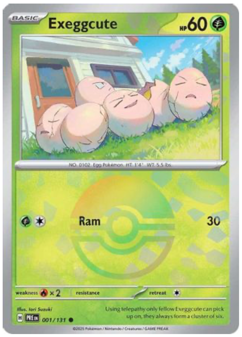 EXEGGCUTE (POKE BALL PATTERN) (1) COMMON HOLOFOIL