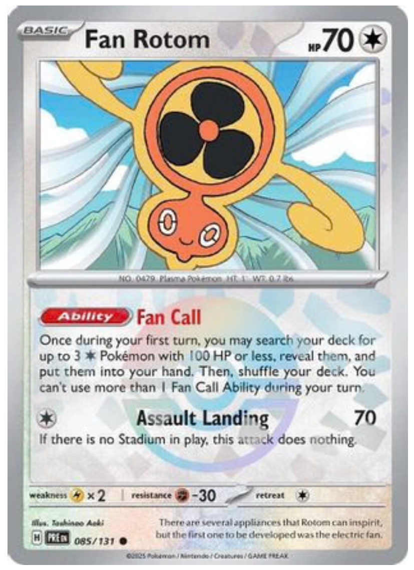 FAN ROTOM (POKE BALL PATTERN) (85) COMMON HOLOFOIL
