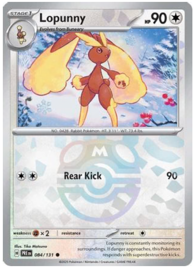 LOPUNNY (MASTER BALL PATTERN) (84) COMMON HOLOFOIL