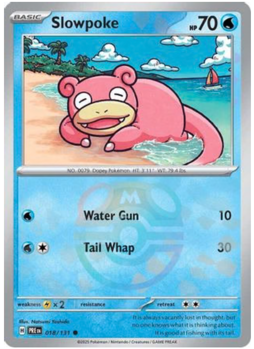 SLOWPOKE (MASTER BALL PATTERN) (18) COMMON HOLOFOIL