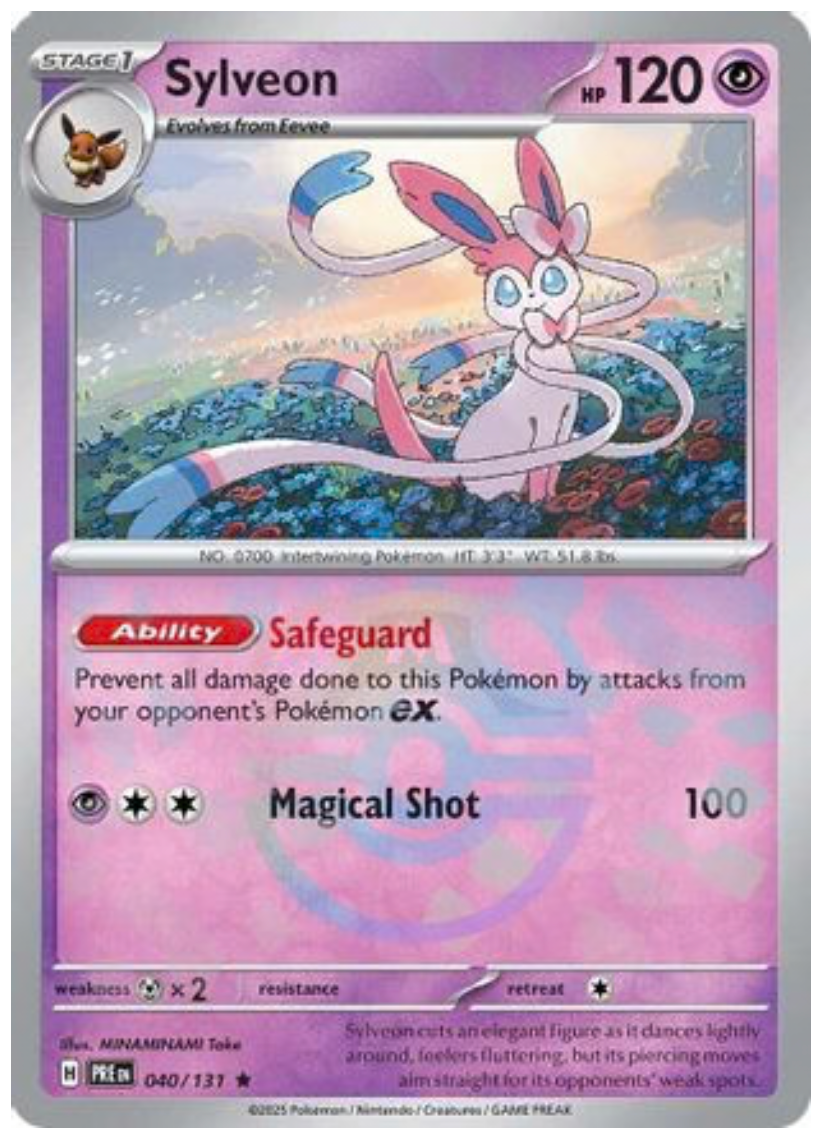SYLVEON (MASTER BALL PATTERN) (40) RARE CLASSIC HOLOFOIL