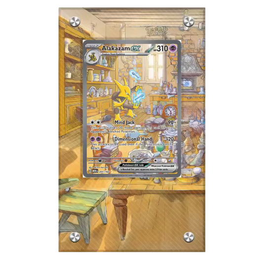 SCARLET & VIOLET 151 ACRYLIC CARD CASE DISPLAY - ALAKAZAM EX