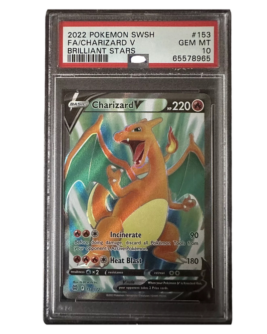 CHARIZARD V (153/172) ULTRA RARE HOLOFOIL - PSA