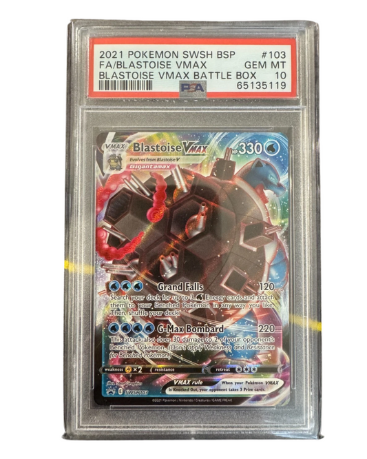 BLASTOISE VMAX (SWSH103) PROMO HOLOFOIL - PSA 10