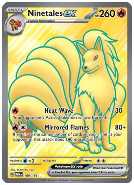 Ninetales ex - 186/165 (186) Ultra Rare Holofoil