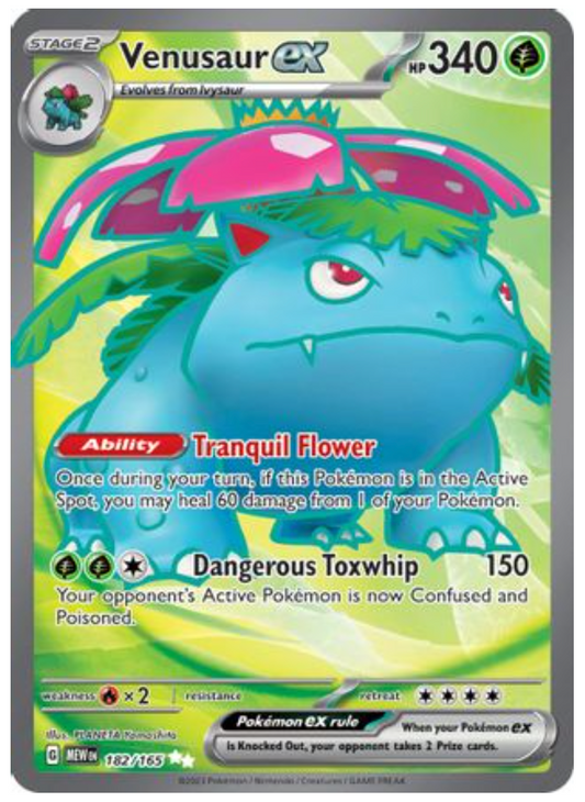 Venusaur ex - 182/165 (182) Ultra Rare Holofoil