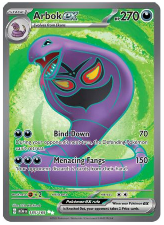 Arbok ex - 185/165 (185) Ultra Rare Holofoil