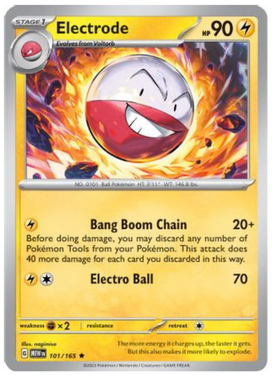ELECTRODE (101) RARE CLASSIC REVERSE HOLOFOIL