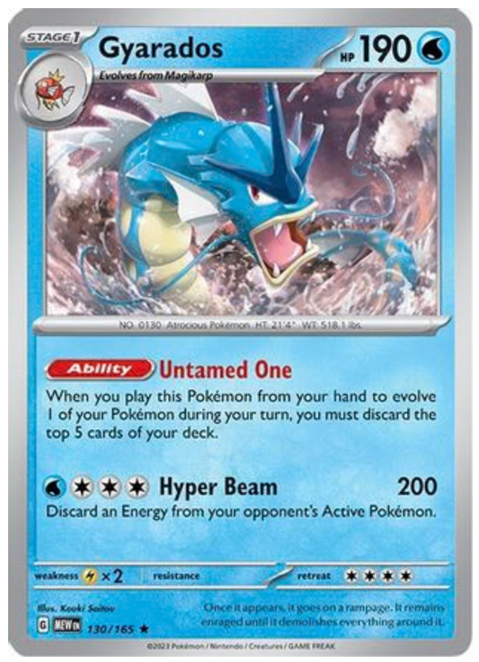 GYARADOS (130) RARE CLASSIC REVERSE HOLOFOIL