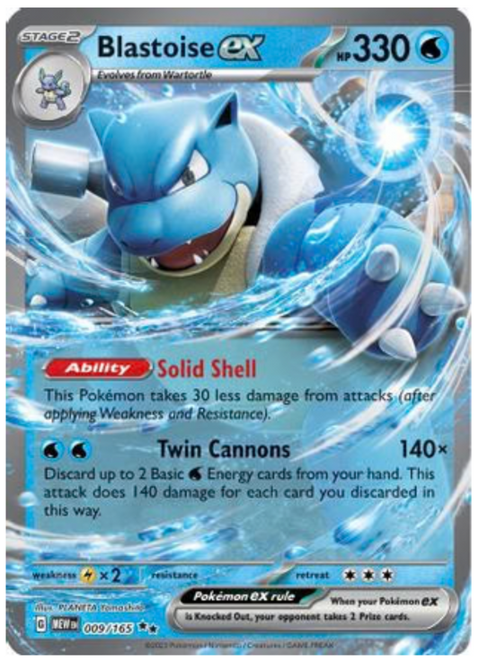 BLASTOISE EX (9) DOUBLE RARE HOLOFOIL