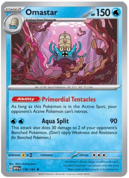 OMASTAR (139) RARE CLASSIC REVERSE HOLOFOIL