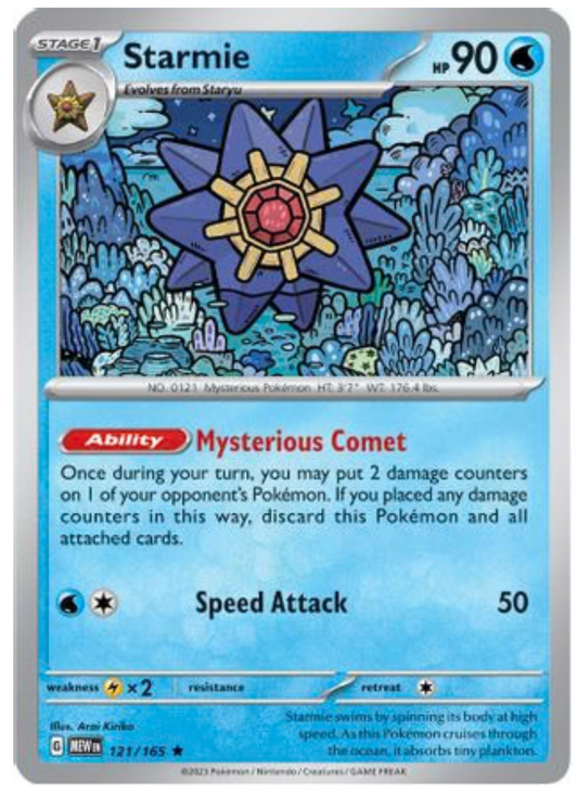 STARMIE (121) RARE CLASSIC REVERSE HOLOFOIL