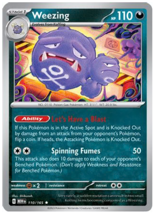 WEEZING (110) RARE CLASSIC REVERSE HOLOFOIL
