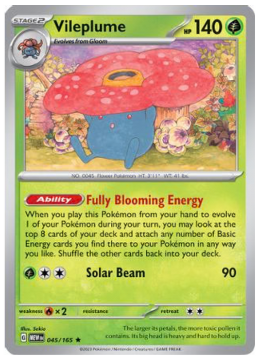 VILEPLUME (45) RARE CLASSIC HOLOFOIL