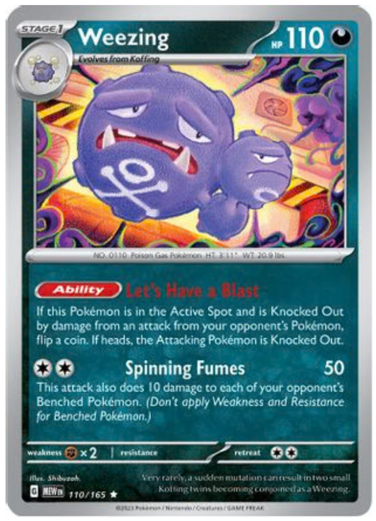 WEEZING (110) RARE CLASSIC HOLOFOIL