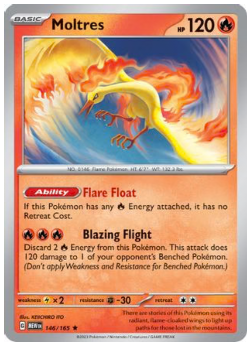 MOLTRES (146) RARE CLASSIC HOLOFOIL