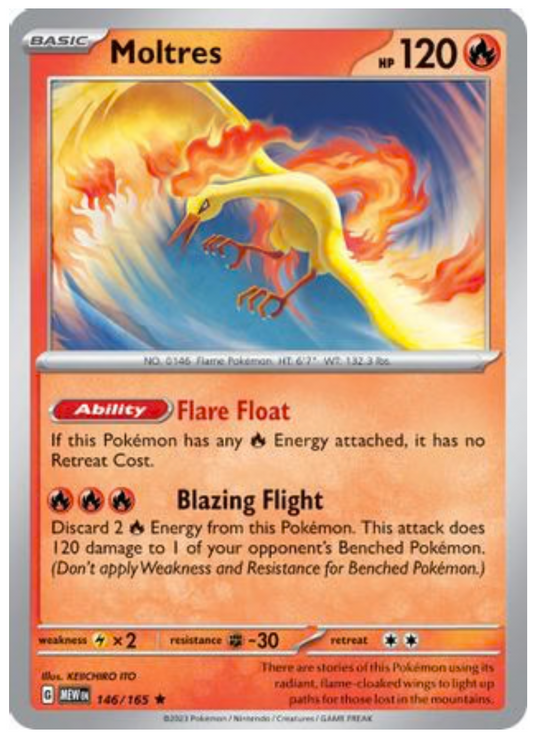 MOLTRES (146) RARE CLASSIC HOLOFOIL
