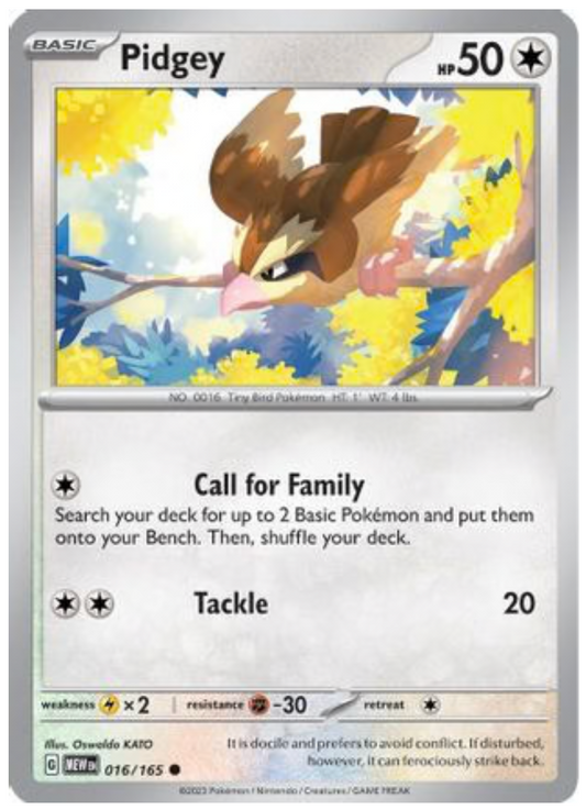 PIDGEY (16) COMMON REVERSE HOLOFOIL