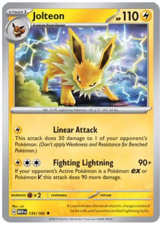 JOLTEON (135) RARE CLASSIC HOLOFOIL