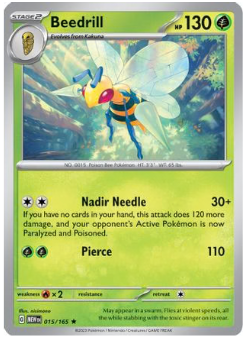 BEEDRILL (15) RARE CLASSIC HOLOFOIL