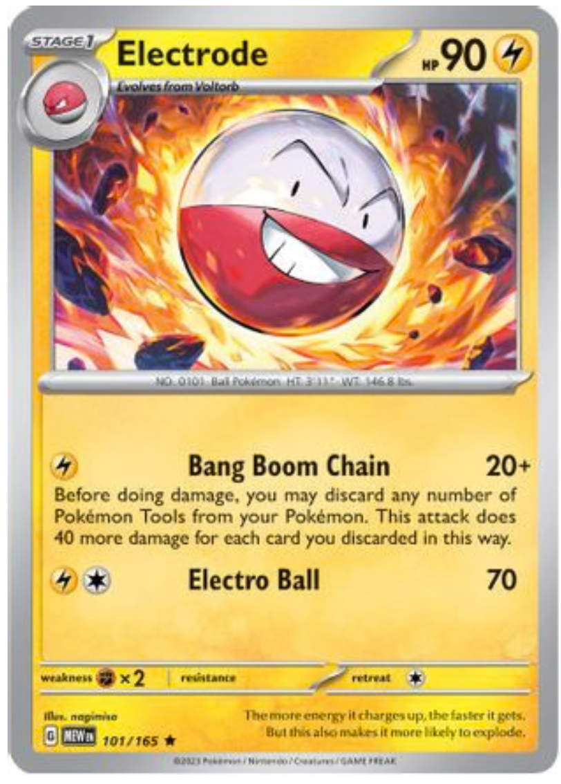 ELECTRODE (101) RARE CLASSIC HOLOFOIL