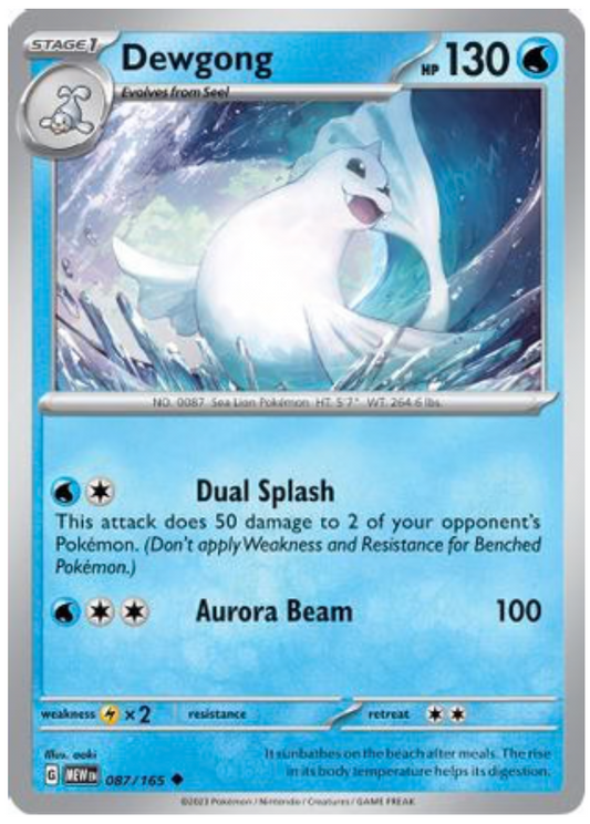 DEWGONG (87) UNCOMMON REVERSE HOLOFOIL