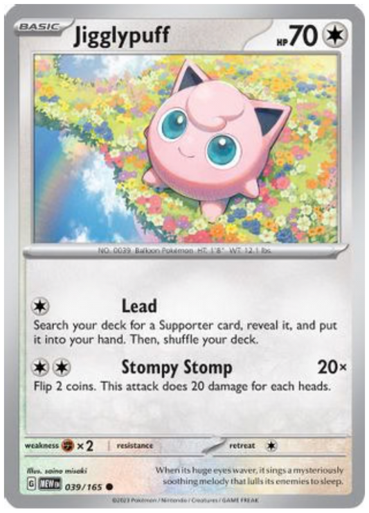JIGGLYPUFF (39) COMMON REVERSE HOLOFOIL