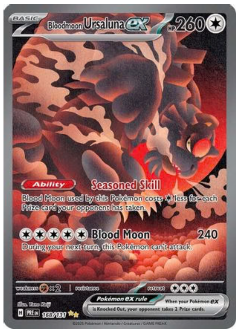 BLOODMOON URSALUNA EX (168) SPECIAL ILLUSTRATION RARE HOLOFOIL
