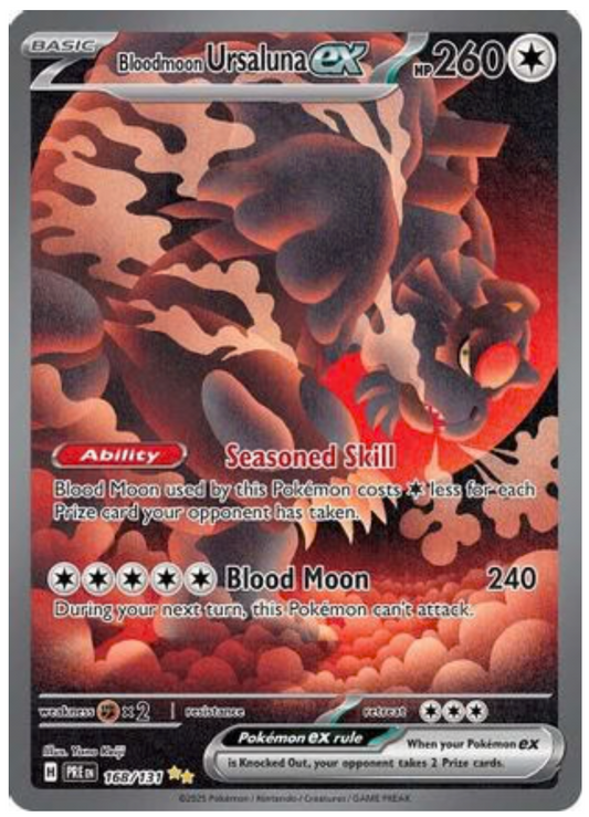 BLOODMOON URSALUNA EX (168) SPECIAL ILLUSTRATION RARE HOLOFOIL