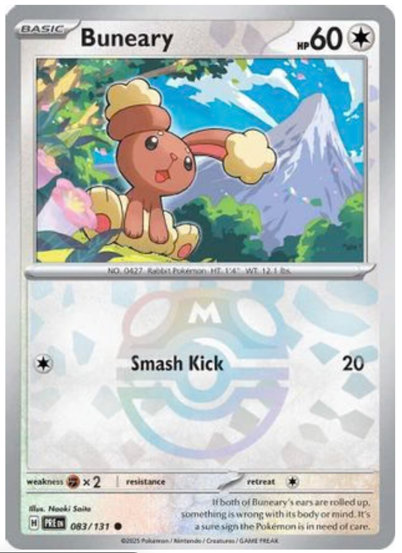 BUNEARY (MASTER BALL PATTERN) (83) COMMON HOLOFOIL