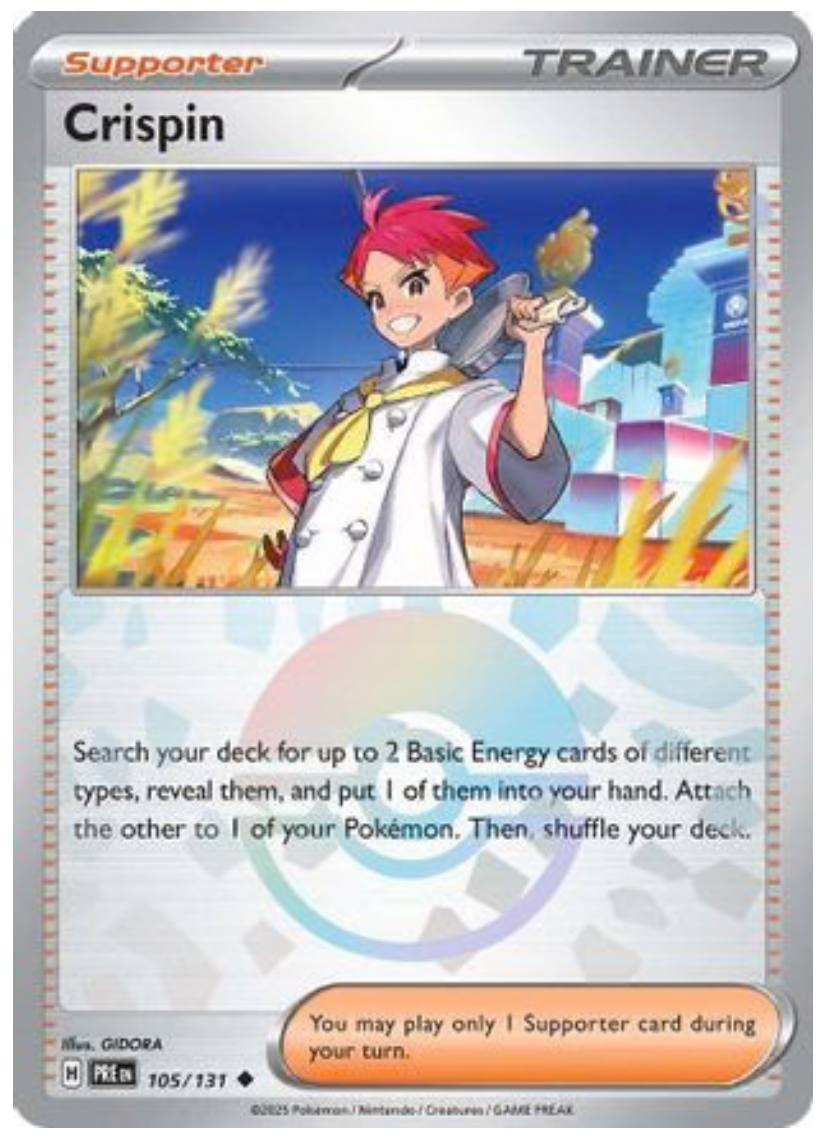 CRISPIN - 105/131 (POKE BALL PATTERN) (105) UNCOMMON HOLOFOIL