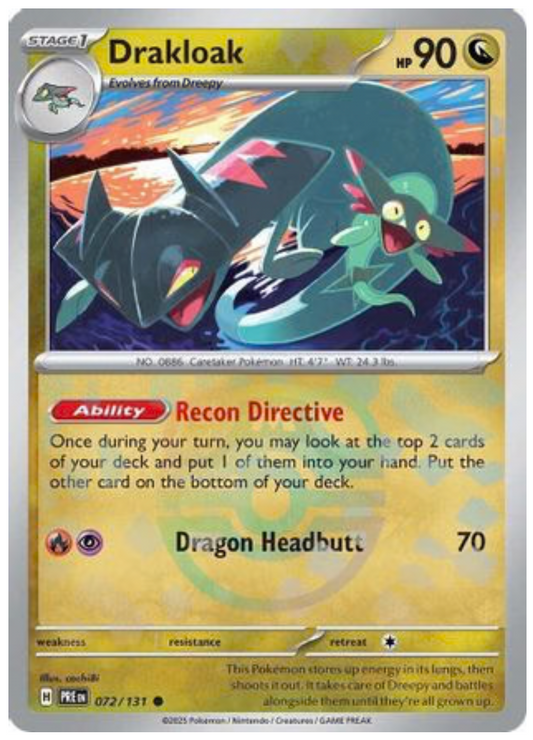 DRAKLOAK (MASTER BALL PATTERN) (72) COMMON HOLOFOIL