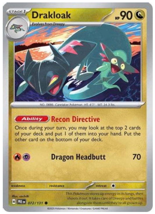 DRAKLOAK (72) COMMON REVERSE HOLOFOIL