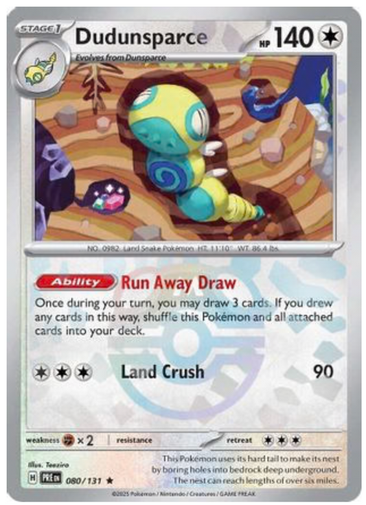 DUDUNSPARCE (MASTER BALL PATTERN) (80) RARE CLASSIC HOLOFOIL