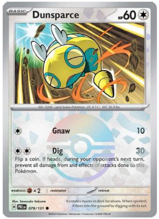 DUNSPARCE (POKE BALL PATTERN) (79) COMMON HOLOFOIL