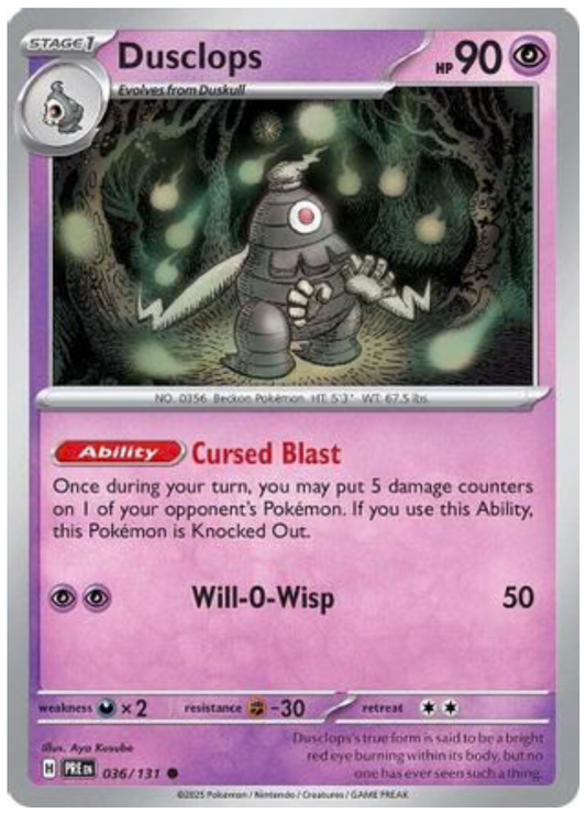 DUSCLOPS (36) COMMON REVERSE HOLOFOIL