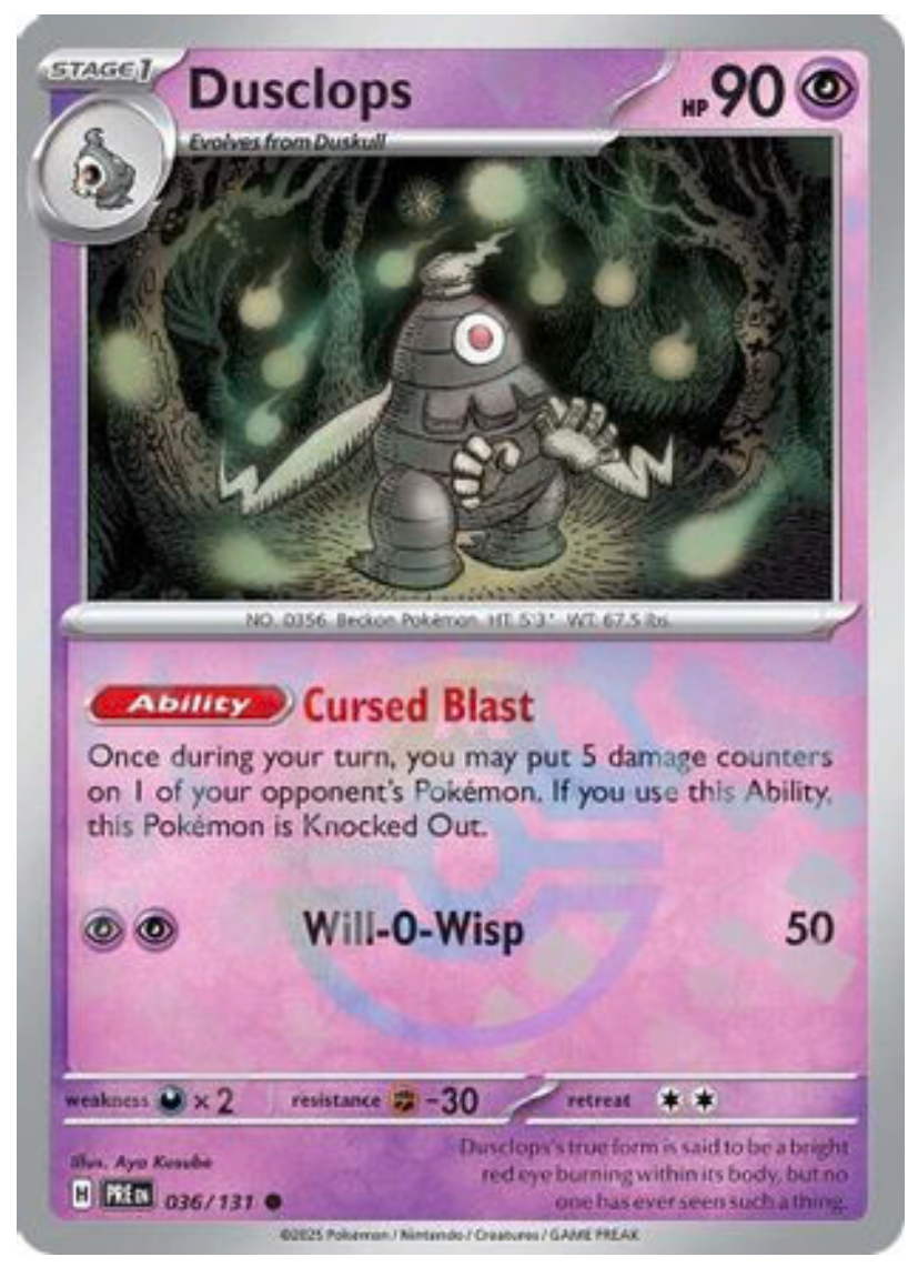 DUSCLOPS (MASTER BALL PATTERN) (36) COMMON HOLOFOIL