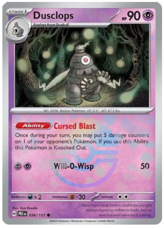 DUSCLOPS (POKE BALL PATTERN) (36) COMMON HOLOFOIL