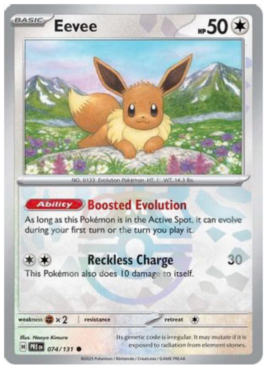 EEVEE (MASTER BALL PATTERN) (74) COMMON HOLOFOIL