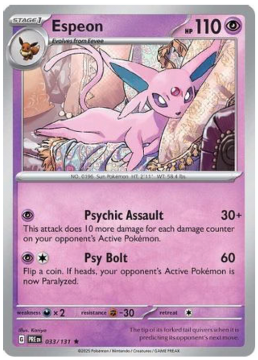 ESPEON (33) RARE CLASSIC REVERSE HOLOFOIL