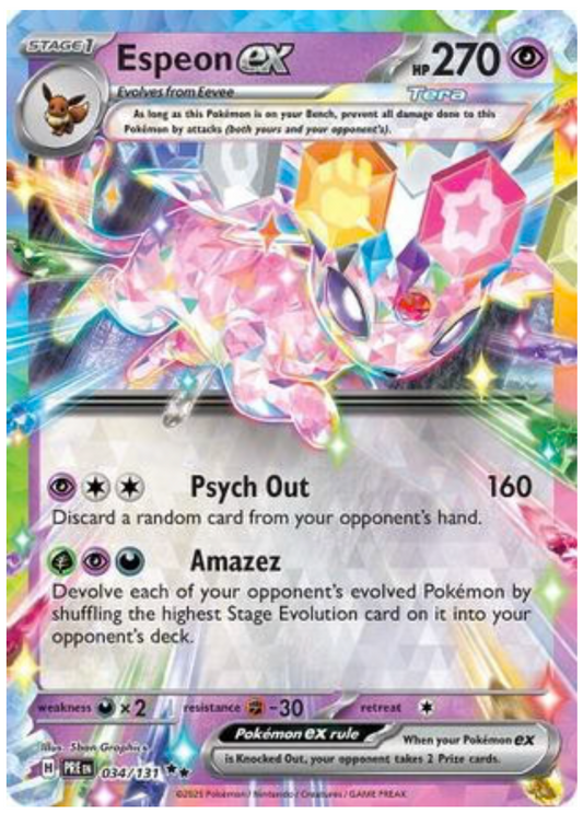 ESPEON EX - 034/131 (34) DOUBLE RARE HOLOFOIL
