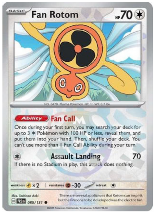 FAN ROTOM (MASTER BALL PATTERN) (85) COMMON HOLOFOIL